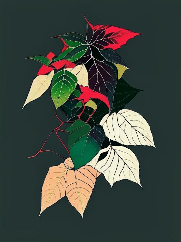 Pacific Poison Ivy Minimal Line Drawing 1