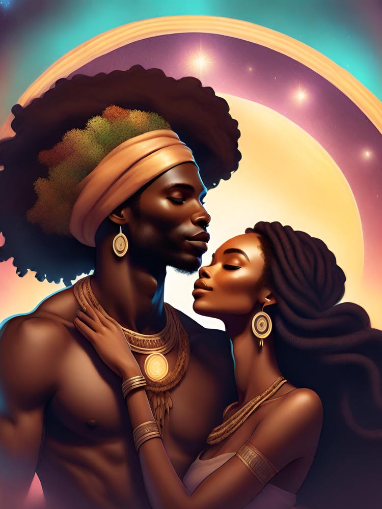 Melanin King and Queen Natural Couple