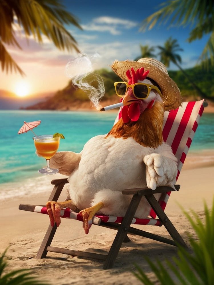 Chicken On The Beach