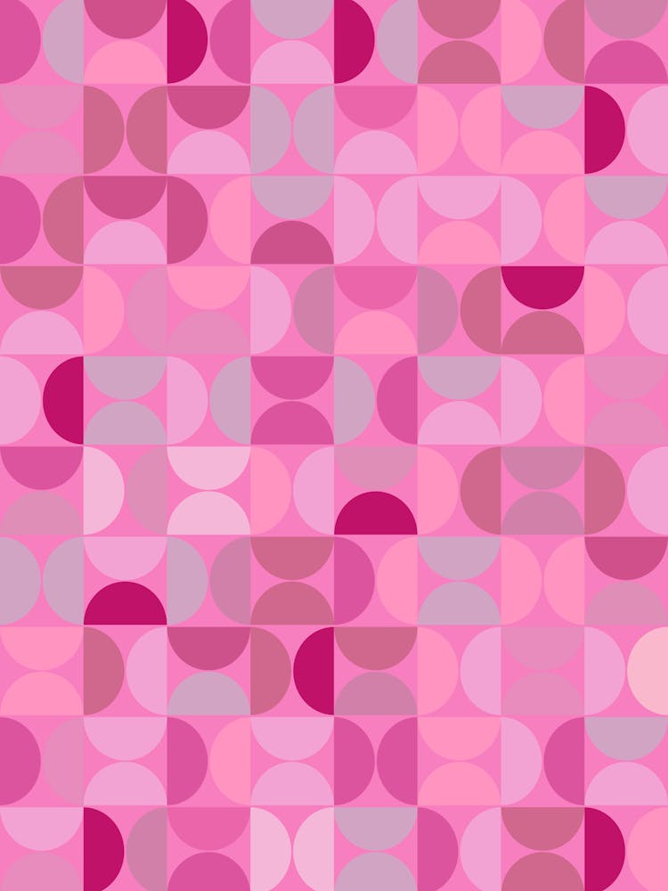 Mid Century Pink Geometric