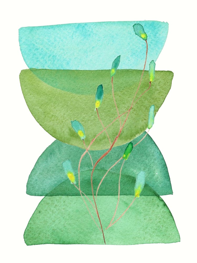 abstract green mood