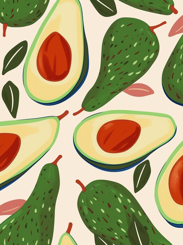 Avocado Pattern Illustration 2