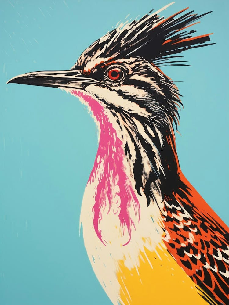 Andy Warhol Style Bird Roadrunner 2