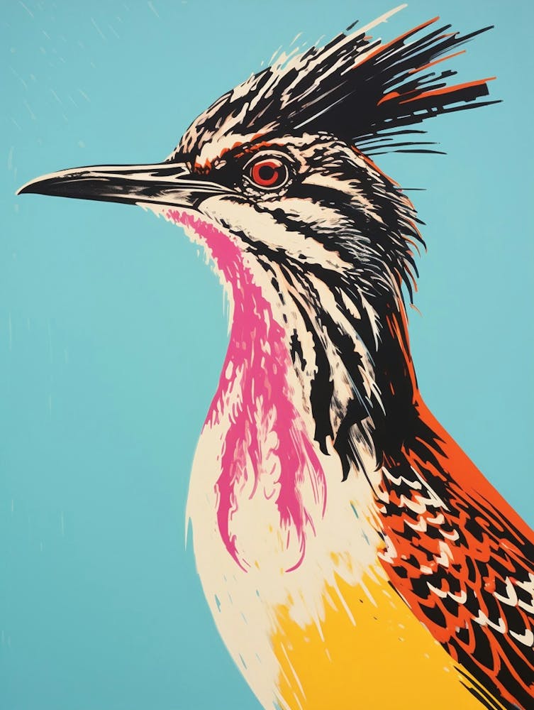 Andy Warhol Style Bird Roadrunner 2