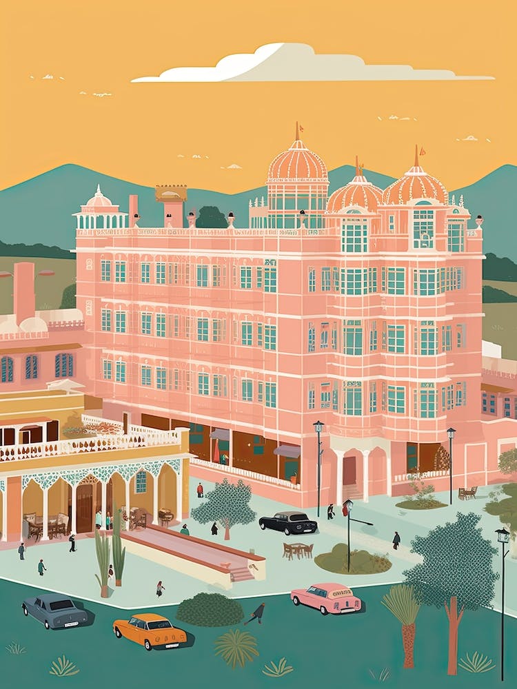 Jaipur India Travel Illustration 2