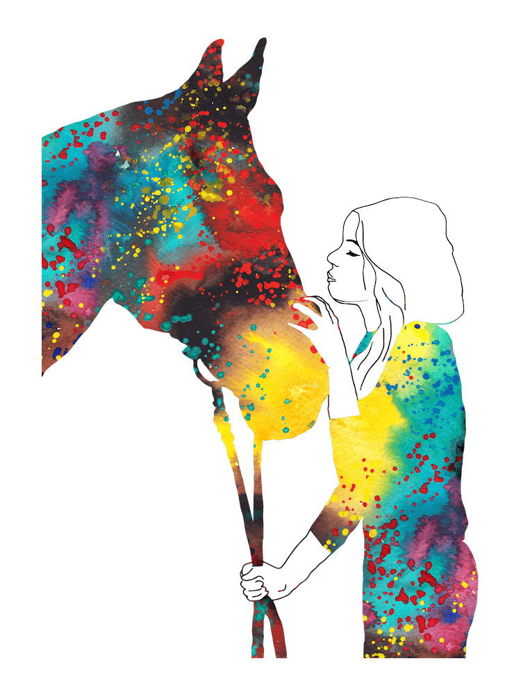 Girl Kissing Horse