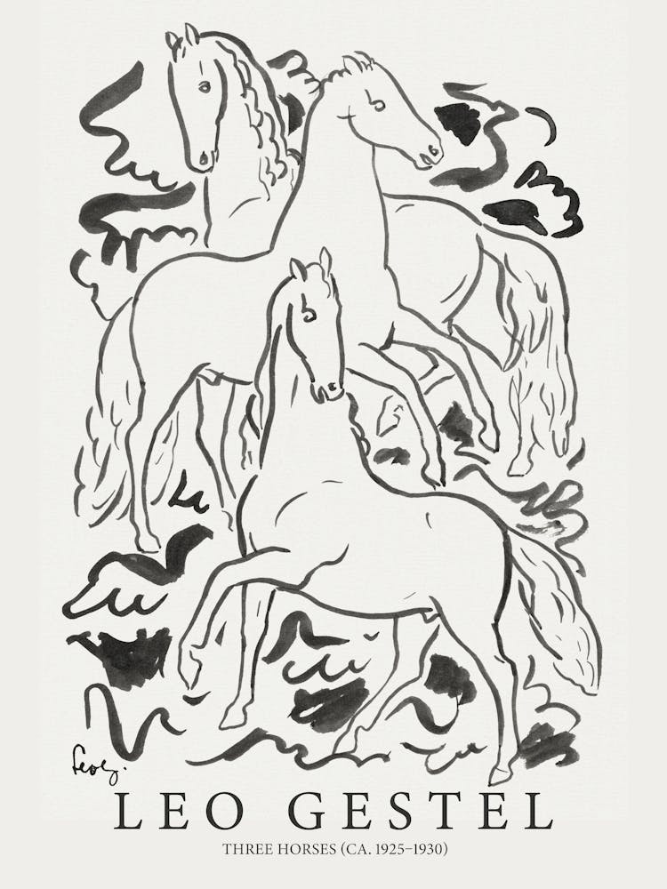Three Horses Leo Gestel
