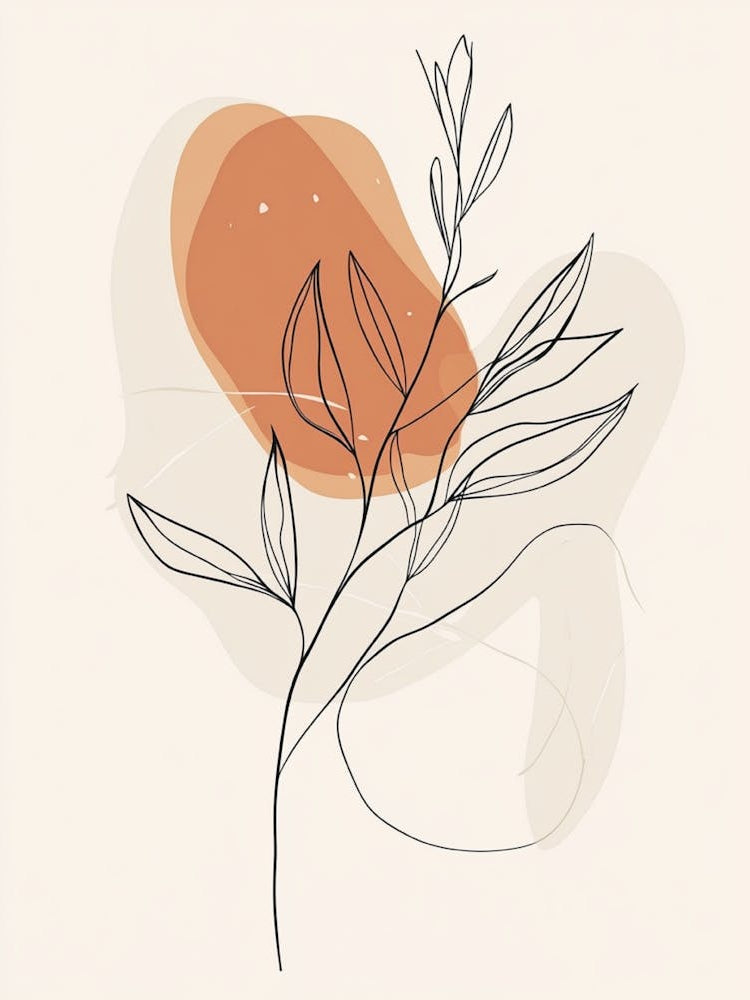 Abstract Drawing Of A Plant