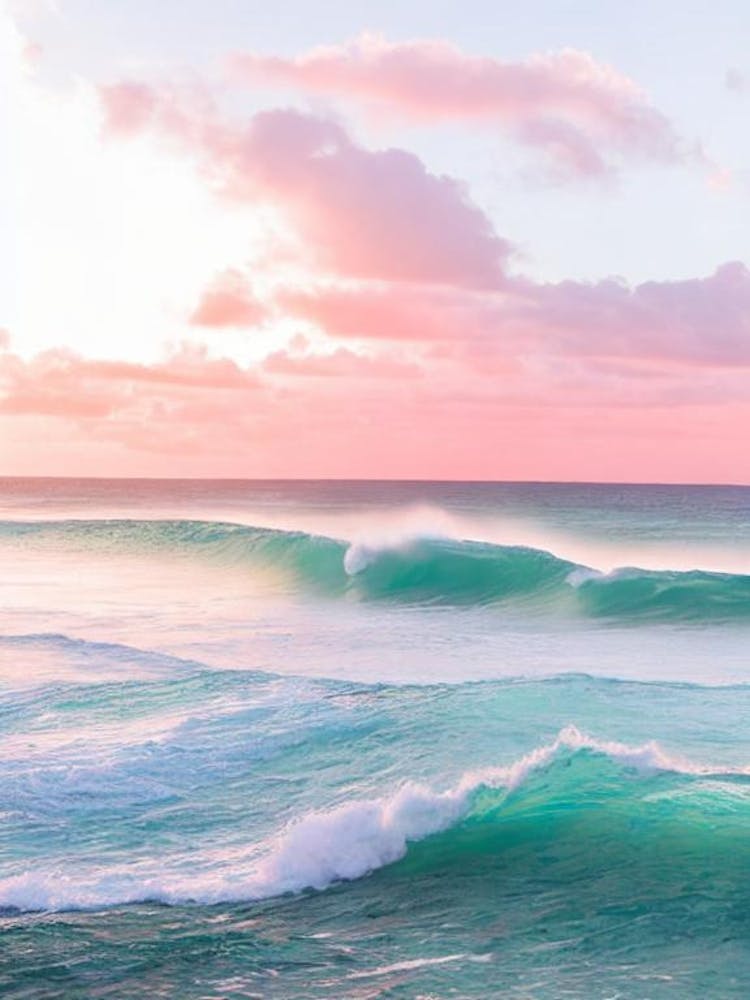 Icacos Beach, Puerto Rico Pink Photography 1