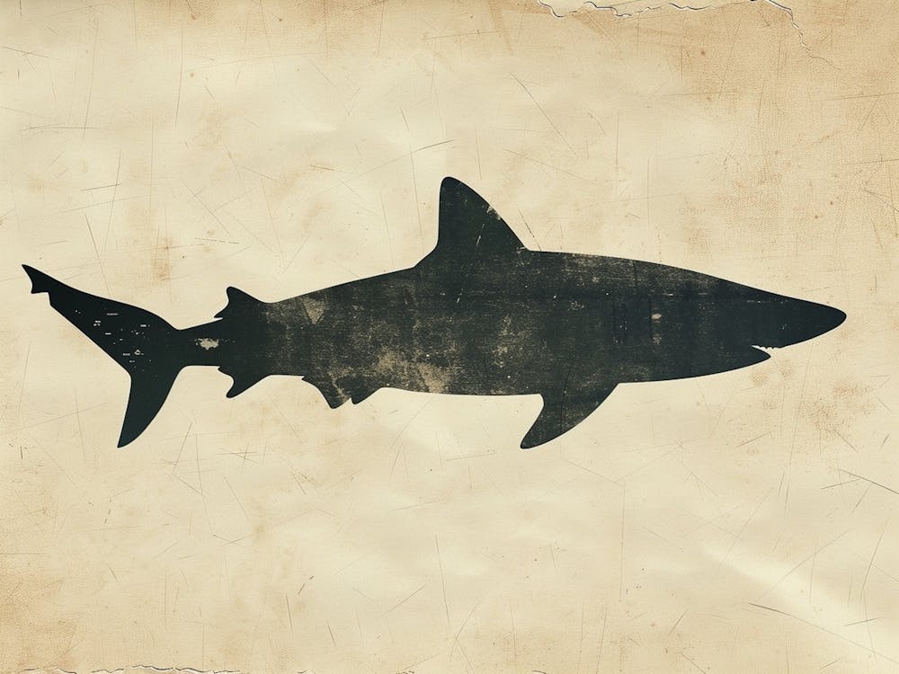 Requin Bleu - Silhouette Grise 4
