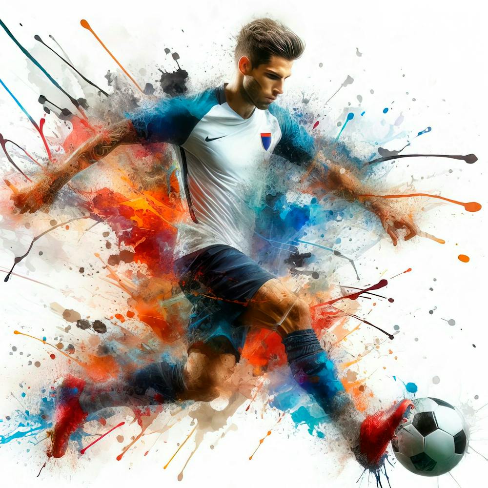 Soccer Player Kicking The Ball 12
