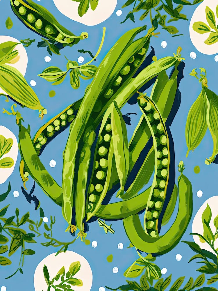 Green Peas Summer Illustration 3