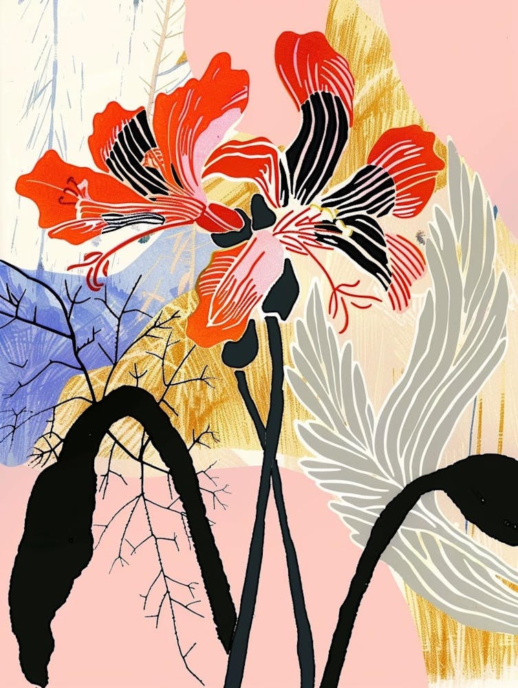 Colourful Flower Illustration Geranium 3