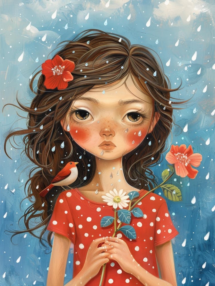 Little Girl In The Rain