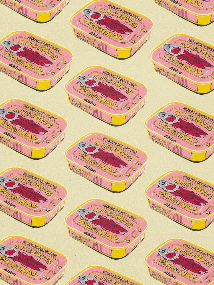Abba Ansjovis Pattern Food