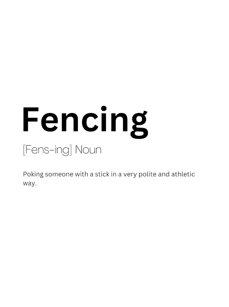 Fencing Definition Meaning