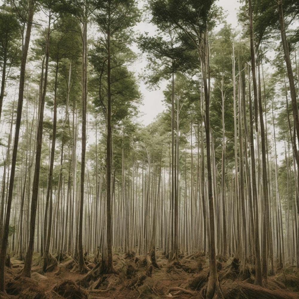 Tall Trees In A Forest
