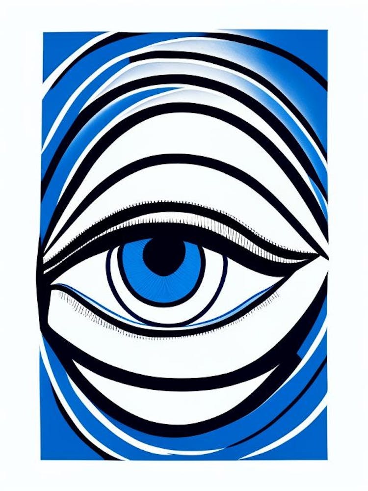 Spiritual Awakening, Symbol, Third Eye Blue & White 2
