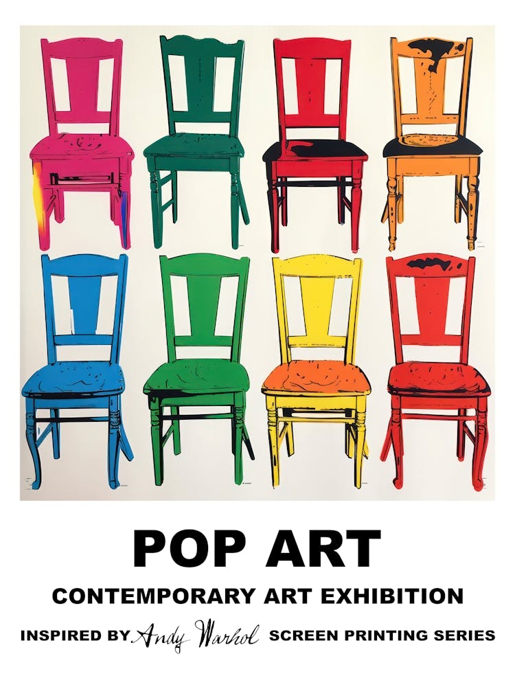 Poster Chairs Pop Art 5