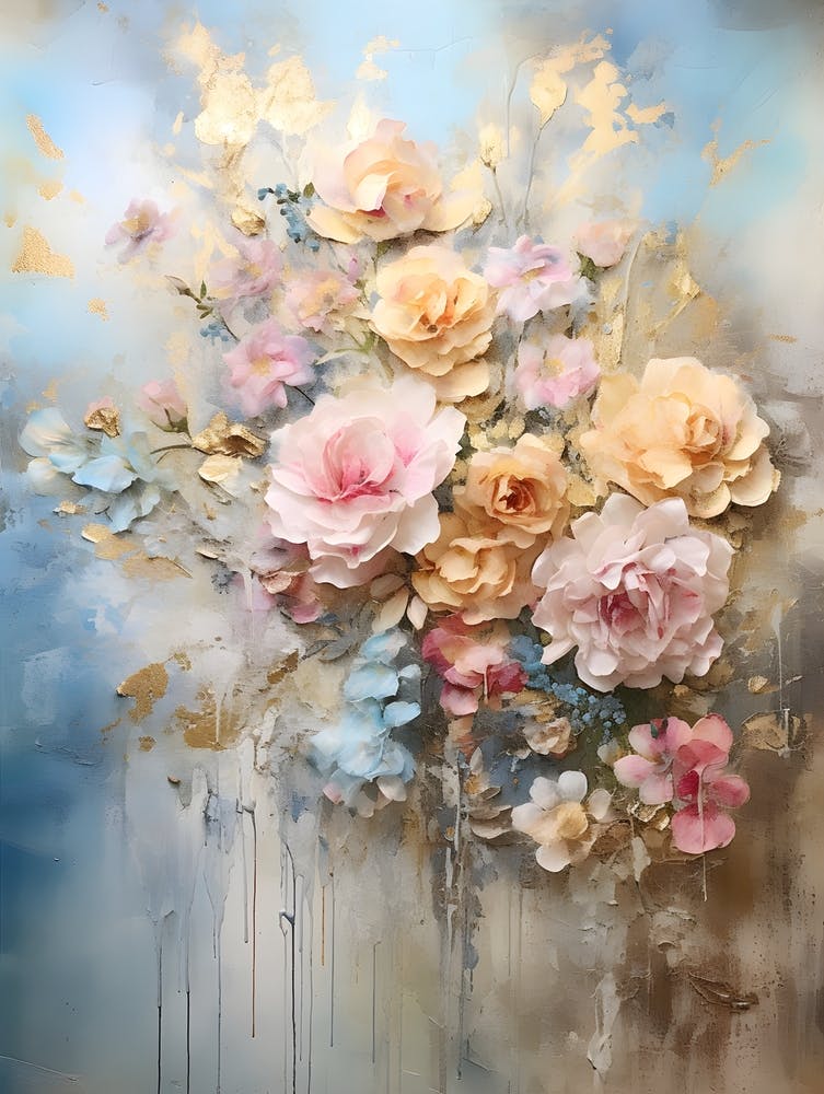 Vintage Pastel Flowers 7