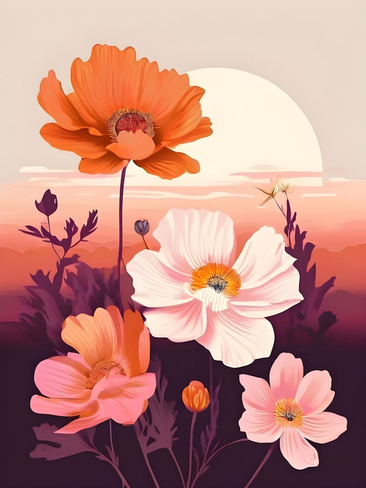 Poppies At Sunset 1