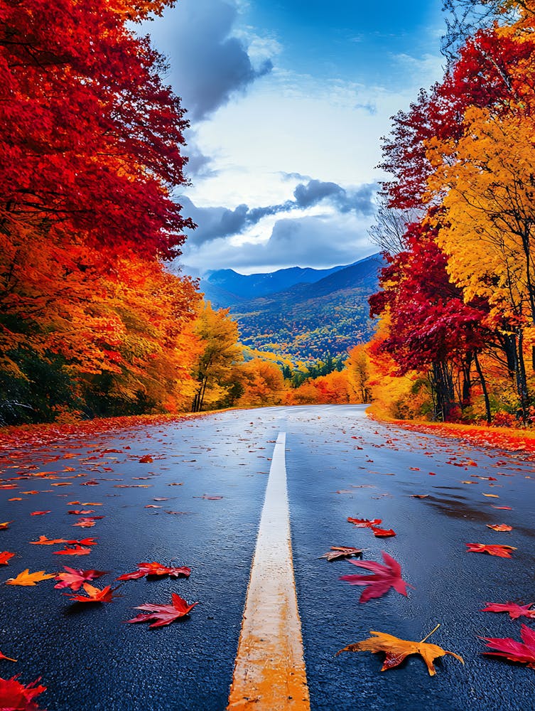 Beautiful Road In Autumn 14