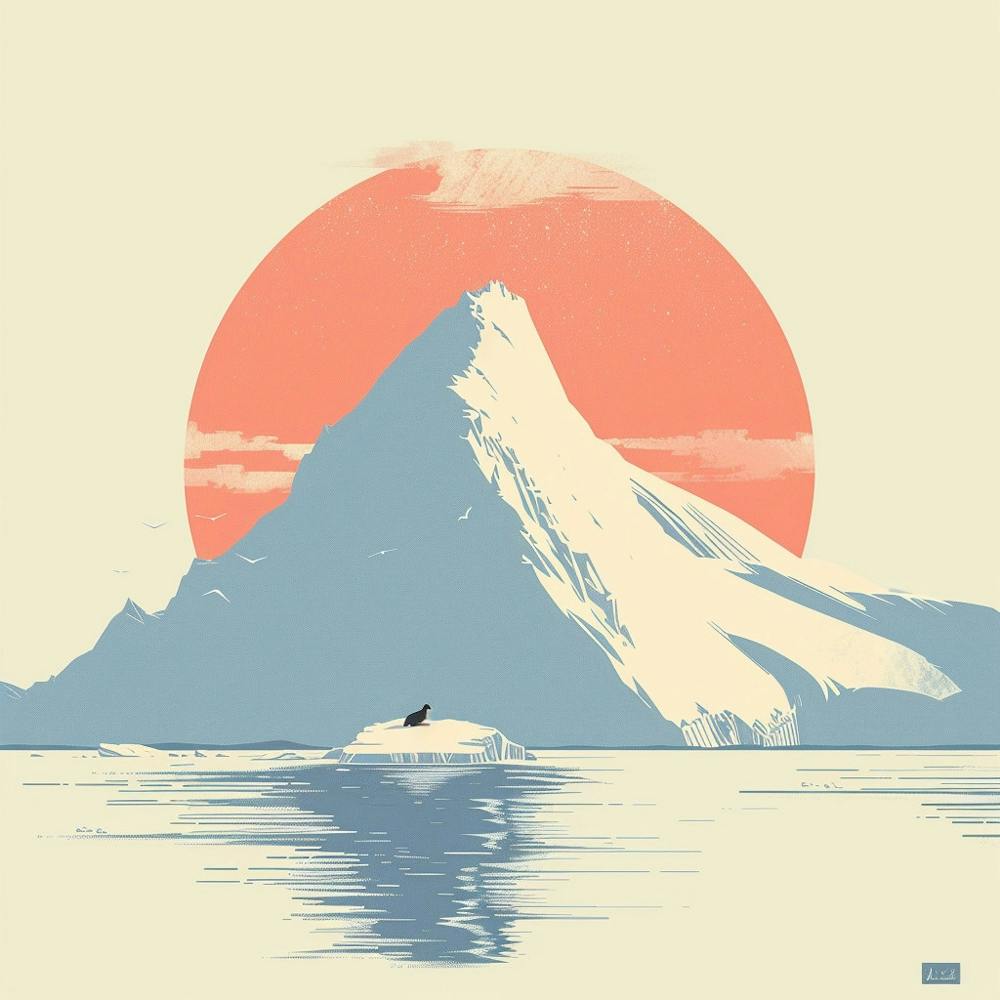 A Antarctica Lofi Illustration