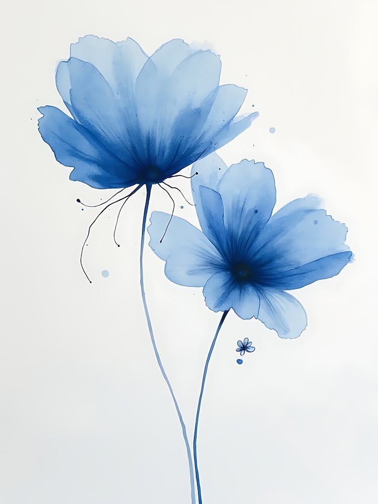 Flowing Blue Garden Whispers