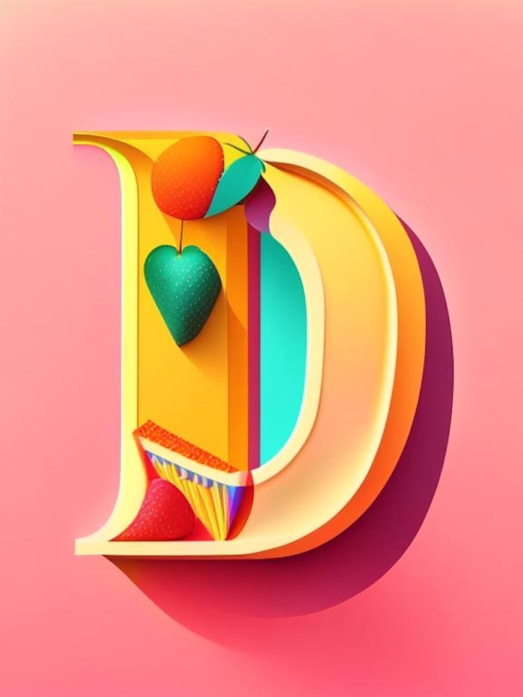 D, Letter, Alphabet Pop Art Matisse