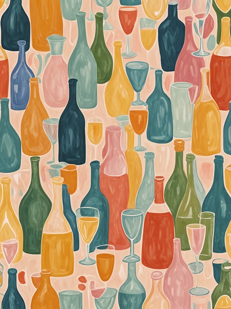 Wine Bottles And Glasses