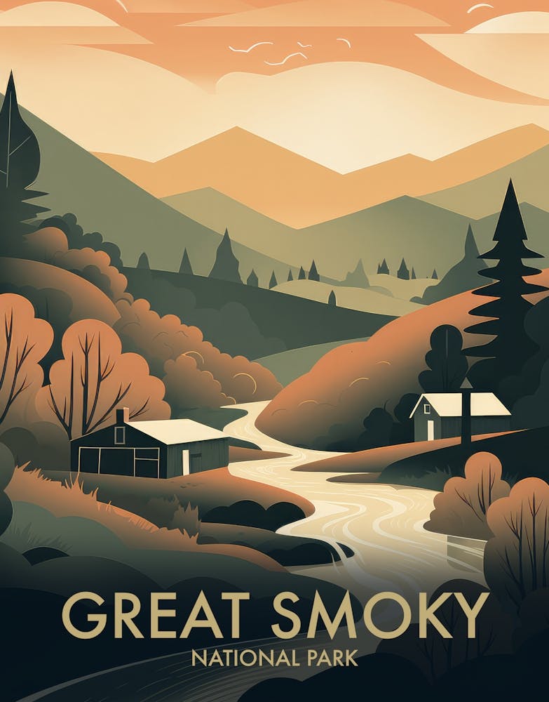 Great Smoky National Park Vintage Travel Poster 21