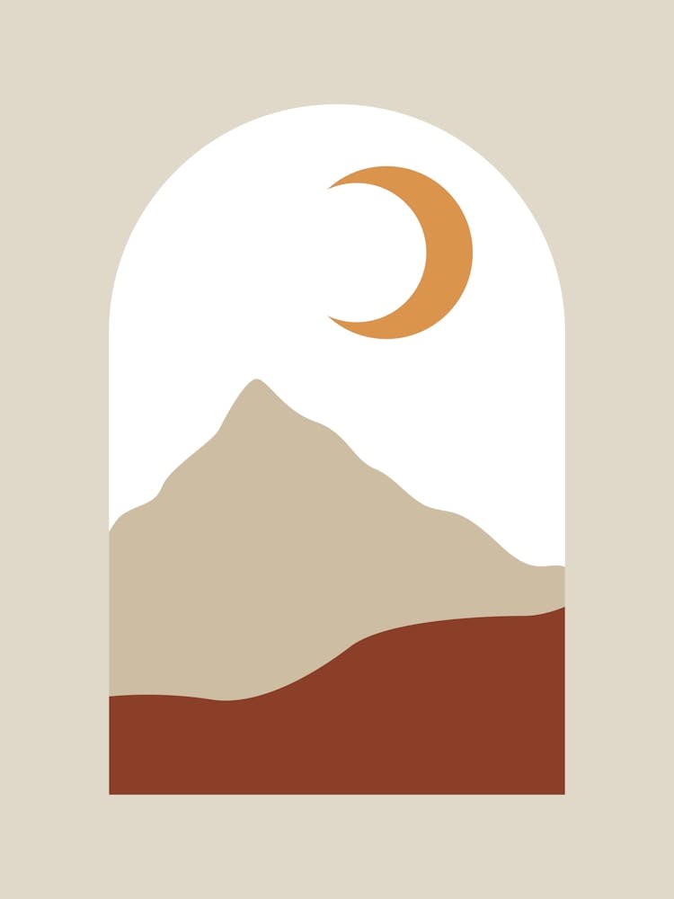Mountain And Moon