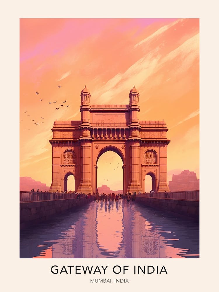 The Gateway Of India Mumbai India Travel Poster