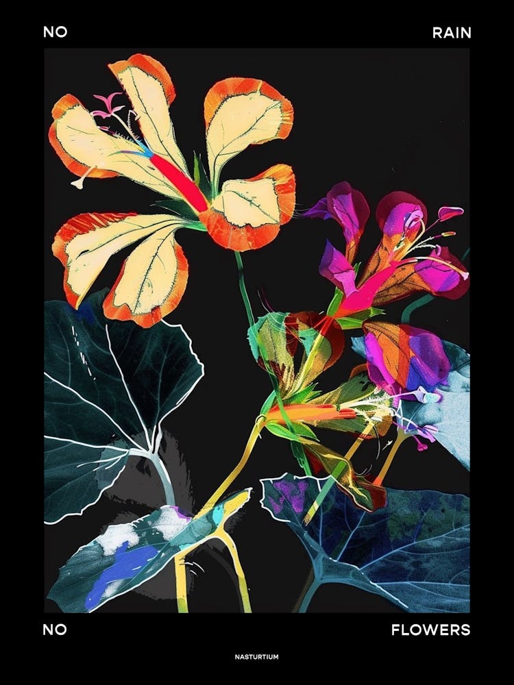 No Rain No Flowers Poster Nasturtium 4