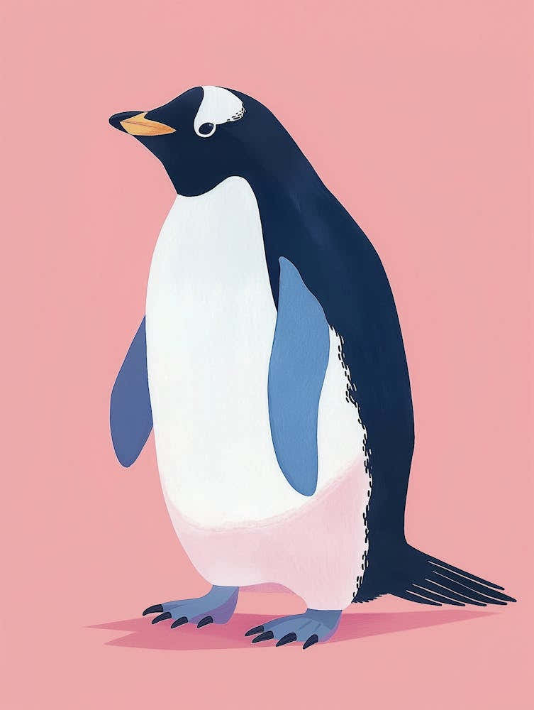 Penguin In Pink