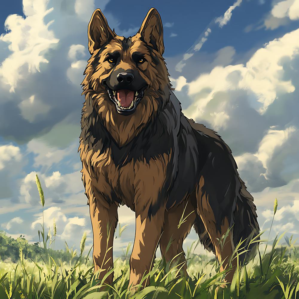 Giant Angry German Shepherd Dog 9