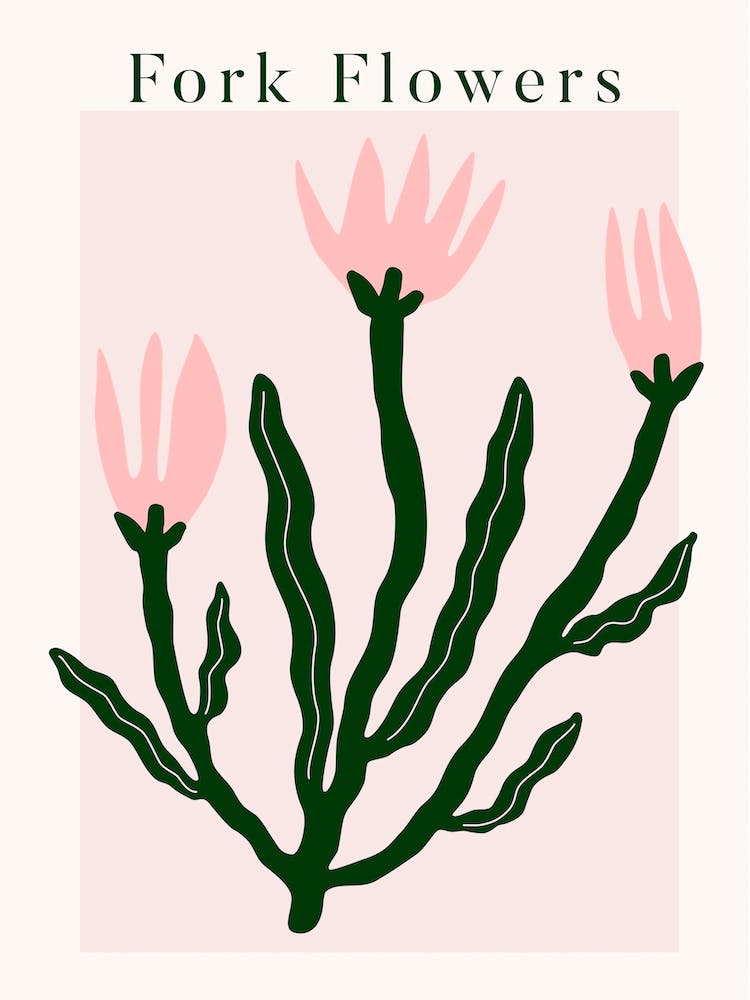 Fork Flowers Green