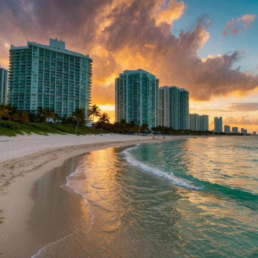 Sunset In Miami Beach 1