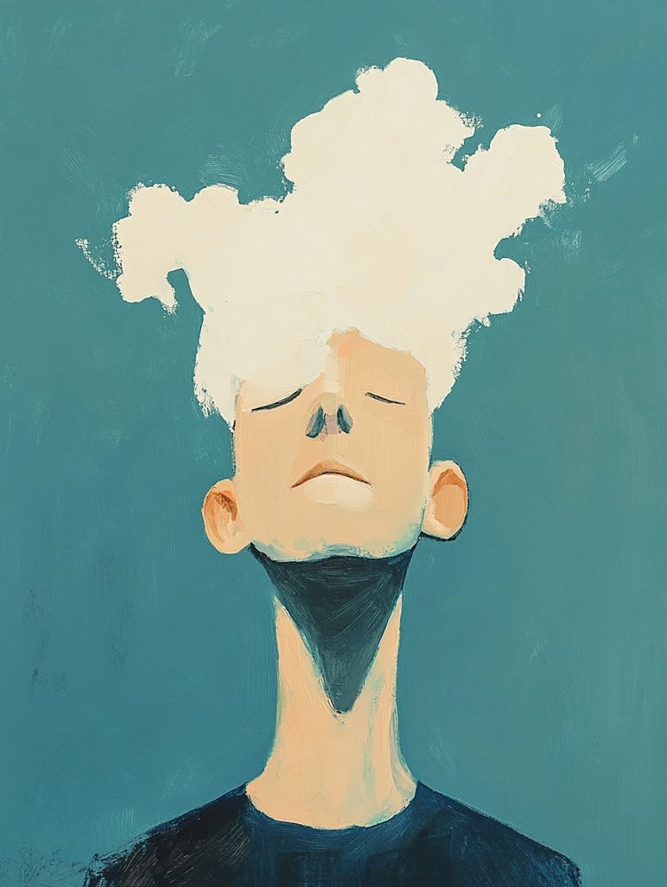 Man With A Cloud On His Head