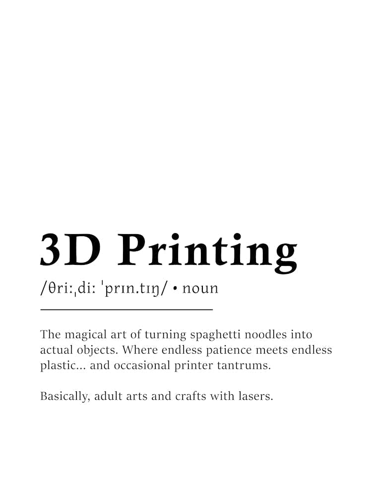 3d Printing Definition Poster - Dictionary