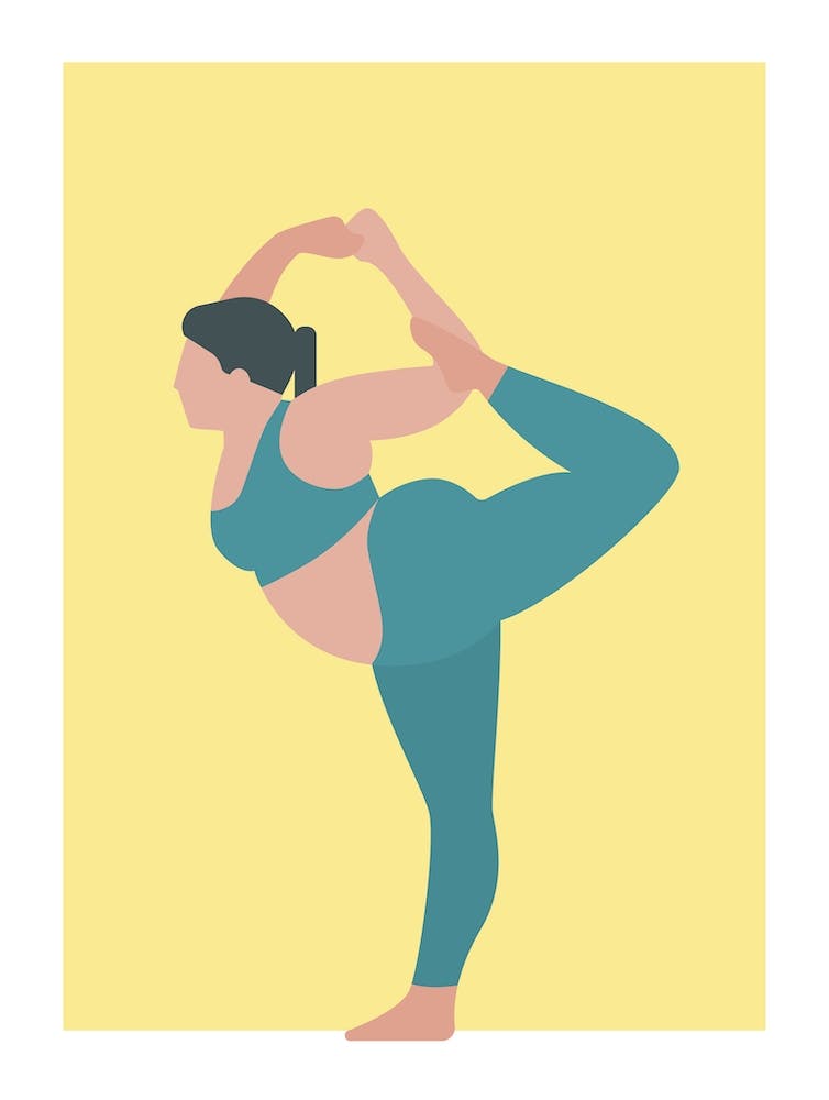 Bright modern minimal yoga print