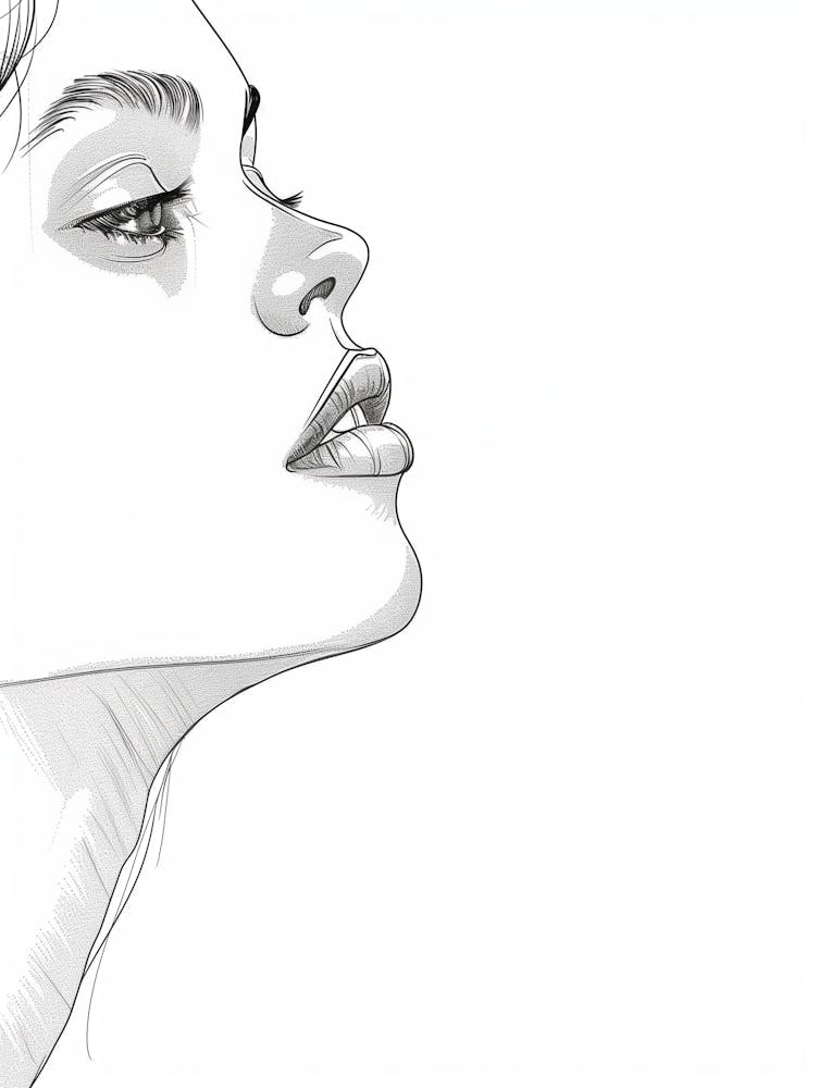 Abstract Line Art Face - Abstract Face Line Drawing