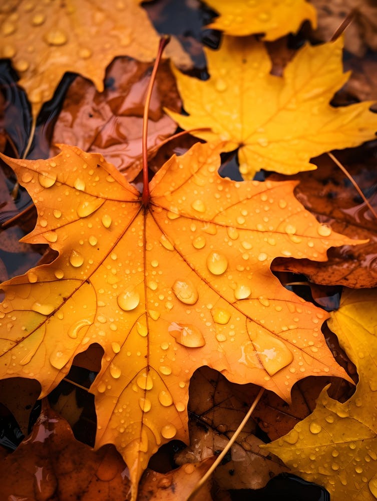 Autumn Leaves after Rain