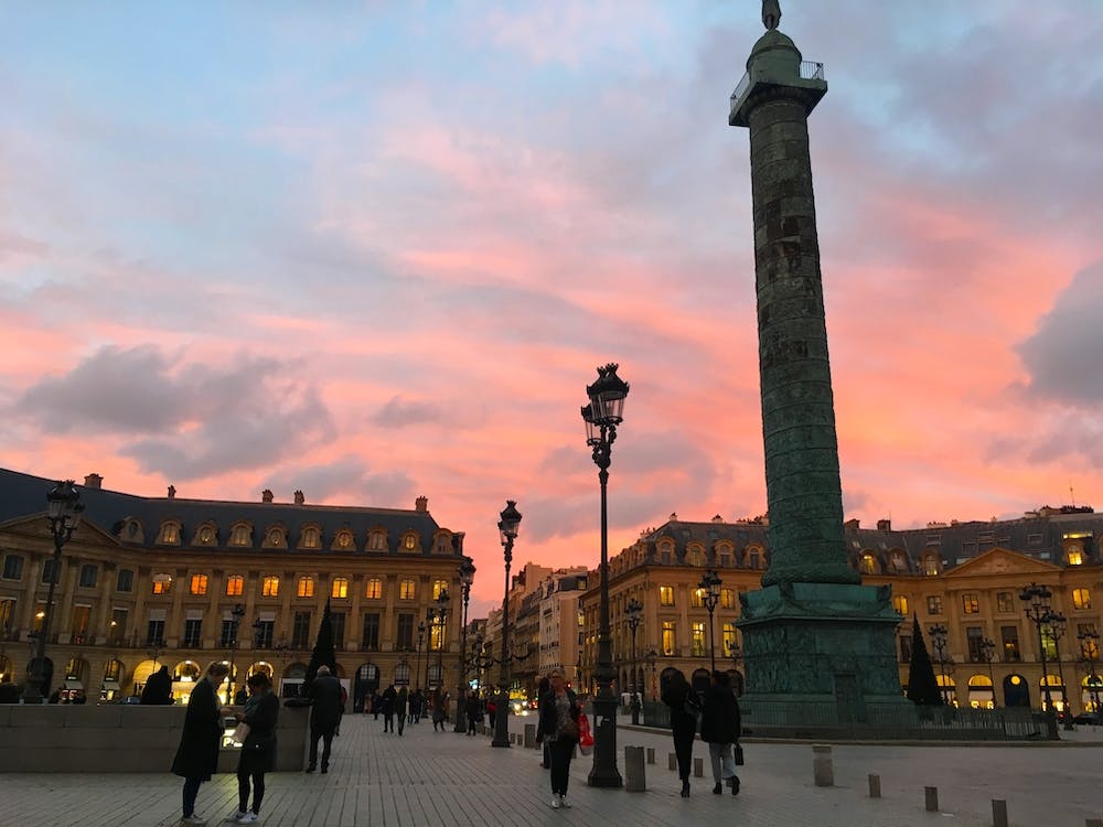 November Evening in Paris, France