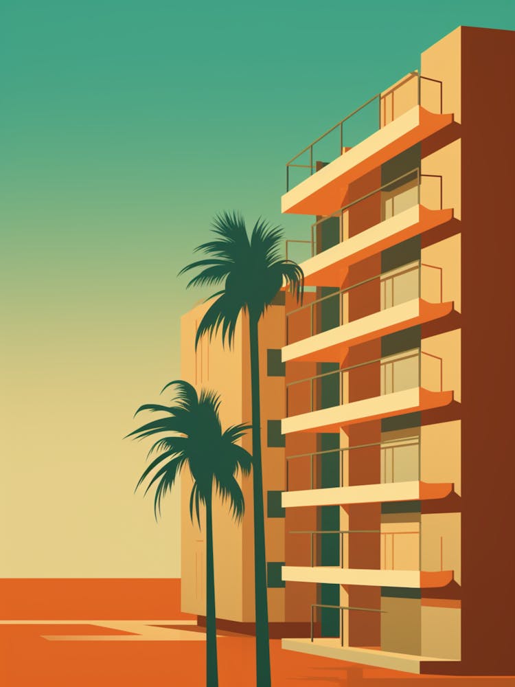 Long Beach California Abstract Orange Hues 2