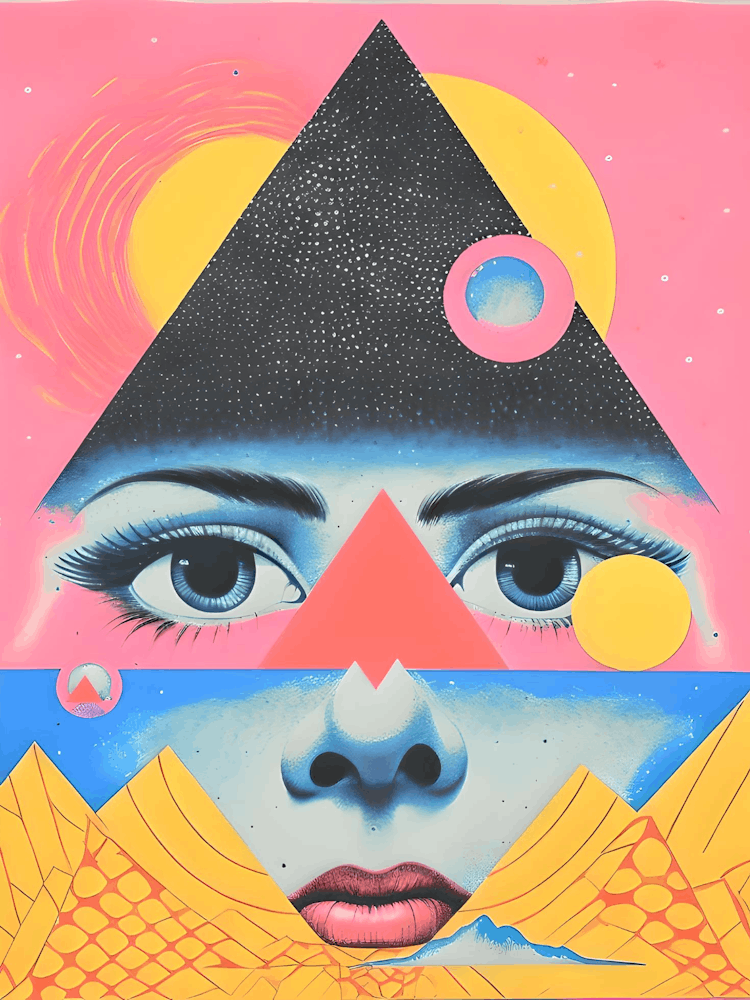 Surreal Abstract Trippy Eye Illustration