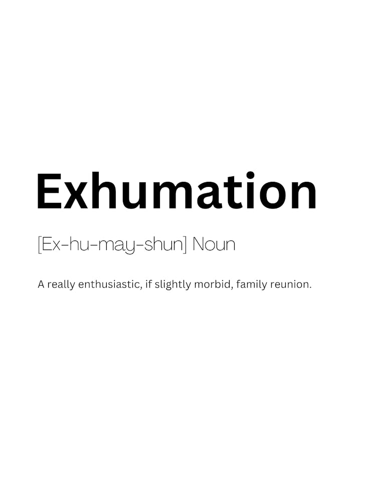 Exhumation Definition Meaning