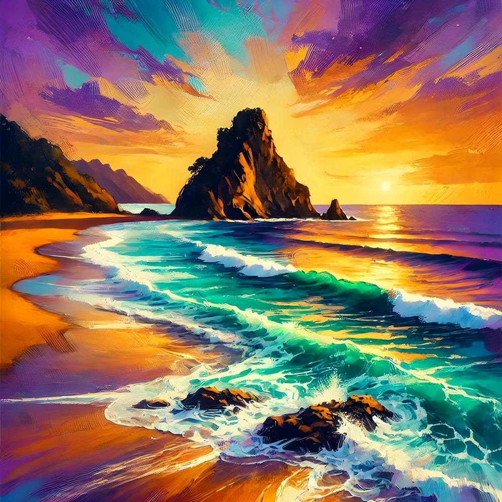 Pacific Glow Sunset In El Salvador