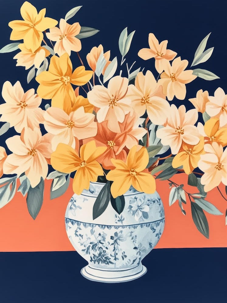 Yellow Flowers In A Vase 5