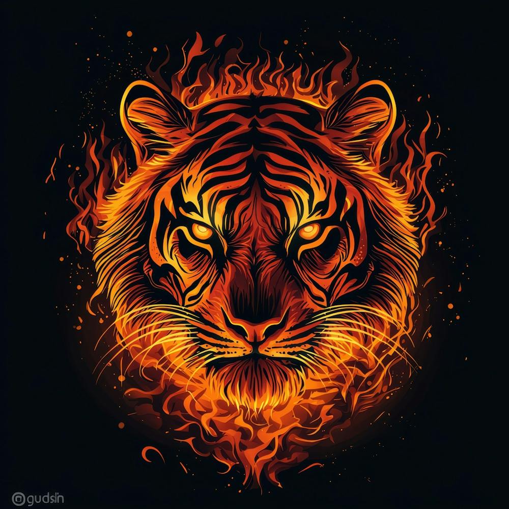 Fire Tiger print